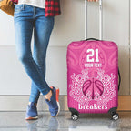 New Zealand Custom Luggage Cover Fire Basketball Maori Tribal Pink - Aussie Hoodie