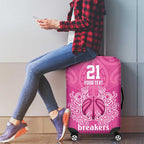 New Zealand Custom Luggage Cover Fire Basketball Maori Tribal Pink - Aussie Hoodie