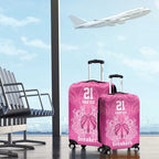 New Zealand Custom Luggage Cover Fire Basketball Maori Tribal Pink - Aussie Hoodie