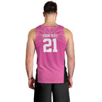 New Zealand Custom Men Tank Top Fire Basketball Maori Tribal Pink - Aussie Hoodie