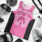 New Zealand Custom Men Tank Top Fire Basketball Maori Tribal Pink - Aussie Hoodie