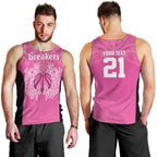New Zealand Custom Men Tank Top Fire Basketball Maori Tribal Pink - Aussie Hoodie