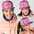 New Zealand Mesh Trucker Cap Fire Basketball Maori Tribal Pink - Aussie Hoodie