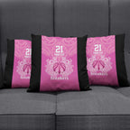 New Zealand Custom Pillow Cover Fire Basketball Maori Tribal Pink - Aussie Hoodie