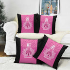 New Zealand Custom Pillow Cover Fire Basketball Maori Tribal Pink - Aussie Hoodie