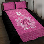 New Zealand Custom Quilt Bed Set Fire Basketball Maori Tribal Pink - Aussie Hoodie