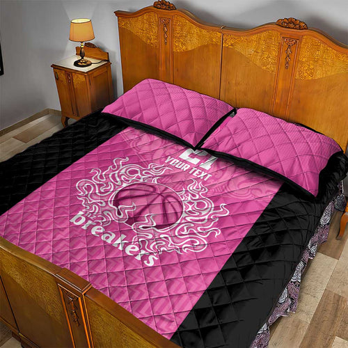 New Zealand Custom Quilt Bed Set Fire Basketball Maori Tribal Pink - Aussie Hoodie