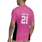New Zealand Custom Rugby Jersey Fire Basketball Maori Tribal Pink - Aussie Hoodie