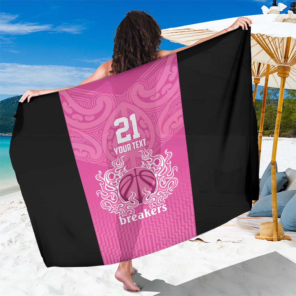 New Zealand Custom Sarong Fire Basketball Maori Tribal Pink - Aussie Hoodie