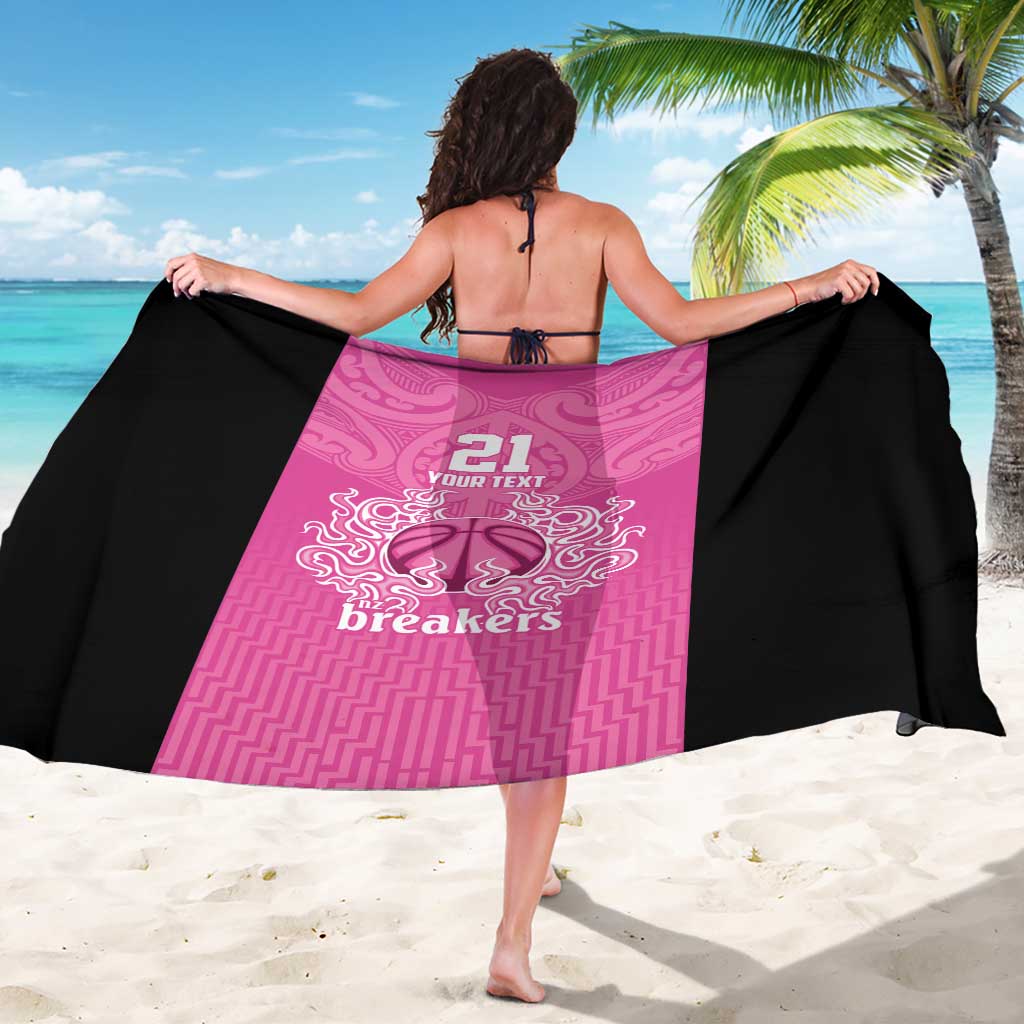 New Zealand Custom Sarong Fire Basketball Maori Tribal Pink - Aussie Hoodie