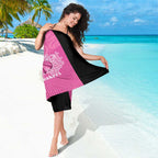 New Zealand Custom Sarong Fire Basketball Maori Tribal Pink - Aussie Hoodie