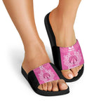New Zealand Custom Slide Sandals Fire Basketball Maori Tribal Pink - Aussie Hoodie
