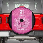 New Zealand Custom Spare Tire Cover Fire Basketball Maori Tribal Pink - Aussie Hoodie