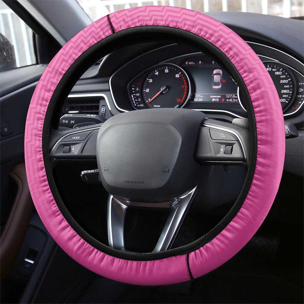 New Zealand Steering Wheel Cover Fire Basketball Maori Tribal Pink - Aussie Hoodie