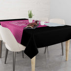 New Zealand Custom Tablecloth Fire Basketball Maori Tribal Pink - Aussie Hoodie