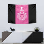 New Zealand Custom Tapestry Fire Basketball Maori Tribal Pink - Aussie Hoodie