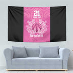 New Zealand Custom Tapestry Fire Basketball Maori Tribal Pink - Aussie Hoodie