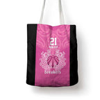 New Zealand Custom Tote Bag Fire Basketball Maori Tribal Pink - Aussie Hoodie