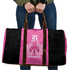 New Zealand Custom Travel Bag Fire Basketball Maori Tribal Pink - Aussie Hoodie