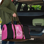 New Zealand Custom Travel Bag Fire Basketball Maori Tribal Pink - Aussie Hoodie