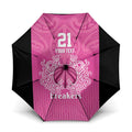 New Zealand Custom Umbrella Fire Basketball Maori Tribal Pink - Aussie Hoodie