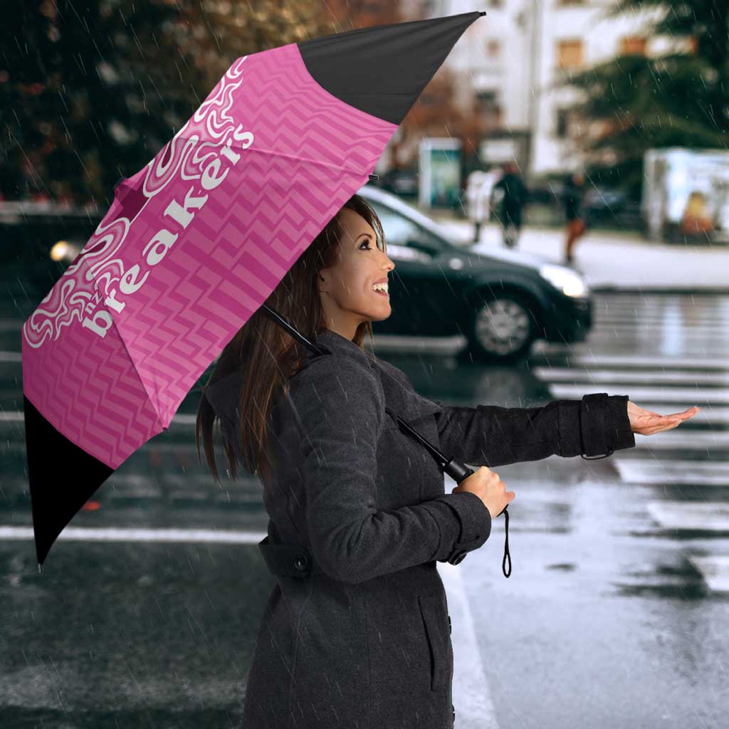 New Zealand Custom Umbrella Fire Basketball Maori Tribal Pink - Aussie Hoodie