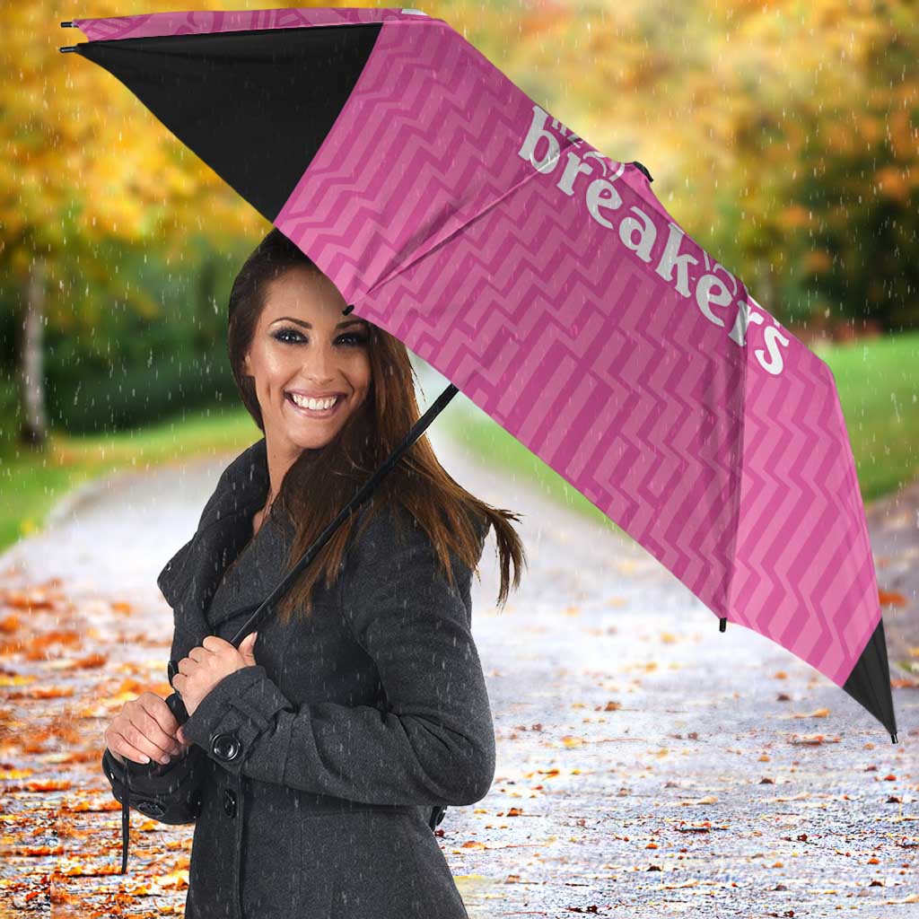 New Zealand Custom Umbrella Fire Basketball Maori Tribal Pink - Aussie Hoodie