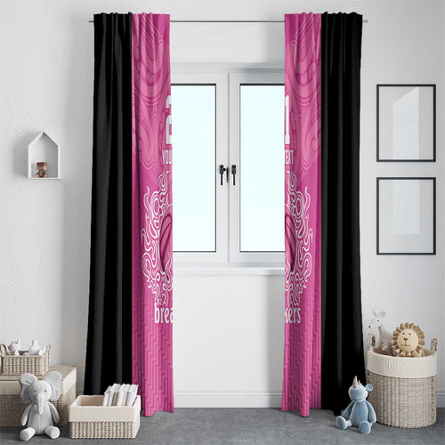 New Zealand Custom Window Curtain Fire Basketball Maori Tribal Pink - Aussie Hoodie