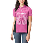 New Zealand Custom Women Polo Shirt Fire Basketball Maori Tribal Pink - Aussie Hoodie