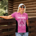 New Zealand Custom Women Polo Shirt Fire Basketball Maori Tribal Pink - Aussie Hoodie