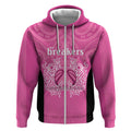 New Zealand Custom Zip Hoodie Fire Basketball Maori Tribal Pink - Aussie Hoodie