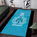 New Zealand Custom Area Rug Fire Basketball Maori Tribal Sky Blue - Aussie Hoodie