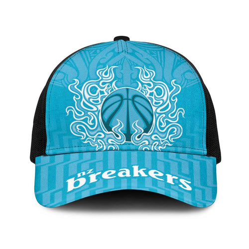 New Zealand Baseball Net Cap Fire Basketball Maori Tribal Sky Blue - Aussie Hoodie