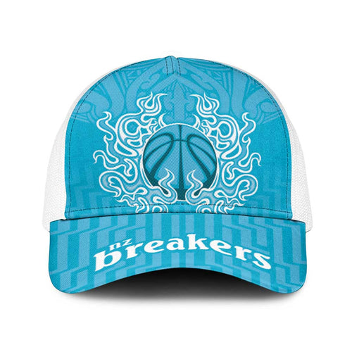 New Zealand Baseball Net Cap Fire Basketball Maori Tribal Sky Blue - Aussie Hoodie