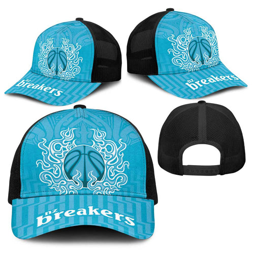 New Zealand Baseball Net Cap Fire Basketball Maori Tribal Sky Blue - Aussie Hoodie
