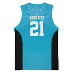 New Zealand Custom Basketball Jersey Fire Basketball Maori Tribal Sky Blue - Aussie Hoodie
