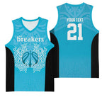 New Zealand Custom Basketball Jersey Fire Basketball Maori Tribal Sky Blue - Aussie Hoodie