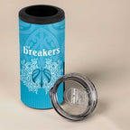 New Zealand Custom 4 in 1 Can Cooler Tumbler Fire Basketball Maori Tribal Sky Blue - Aussie Hoodie