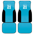 New Zealand Custom Car Mats Fire Basketball Maori Tribal Sky Blue - Aussie Hoodie