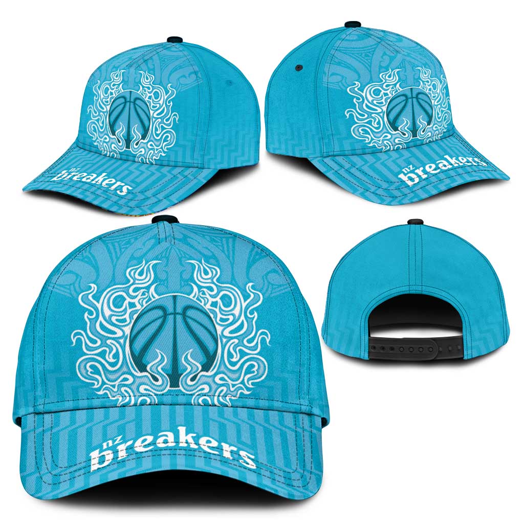 New Zealand Classic Cap Fire Basketball Maori Tribal Sky Blue - Aussie Hoodie