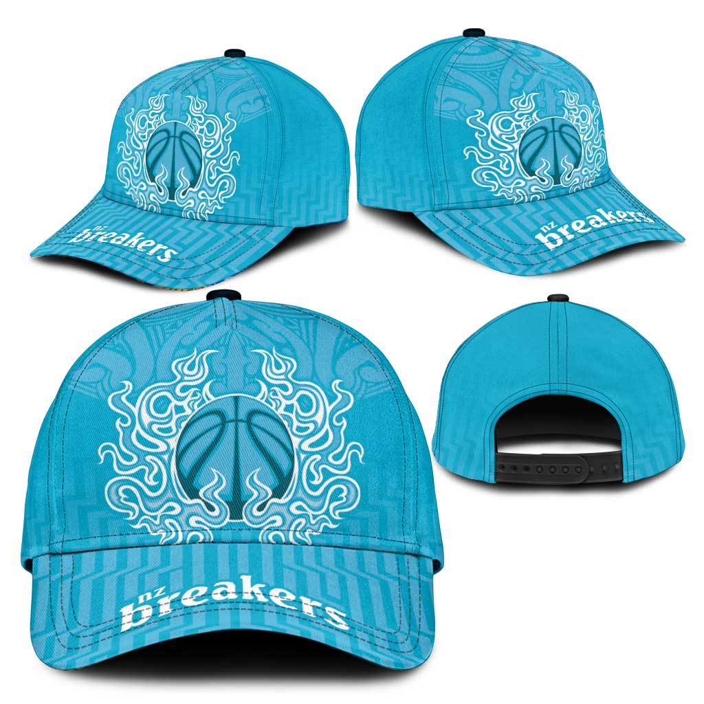 New Zealand Classic Cap Fire Basketball Maori Tribal Sky Blue - Aussie Hoodie