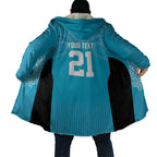 New Zealand Custom Cloak Fire Basketball Maori Tribal Sky Blue - Aussie Hoodie