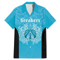 New Zealand Custom Family Matching Mermaid Dress and Hawaiian Shirt Fire Basketball Maori Tribal Sky Blue - Aussie Hoodie