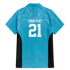 New Zealand Custom Family Matching Mermaid Dress and Hawaiian Shirt Fire Basketball Maori Tribal Sky Blue - Aussie Hoodie