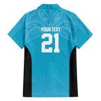 New Zealand Custom Family Matching Tank Maxi Dress and Hawaiian Shirt Fire Basketball Maori Tribal Sky Blue - Aussie Hoodie