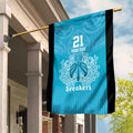 New Zealand Custom Garden Flag Fire Basketball Maori Tribal Sky Blue - Aussie Hoodie