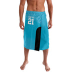 New Zealand Custom Lavalava Fire Basketball Maori Tribal Sky Blue - Aussie Hoodie