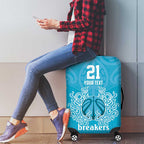 New Zealand Custom Luggage Cover Fire Basketball Maori Tribal Sky Blue - Aussie Hoodie