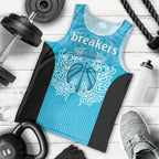New Zealand Custom Men Tank Top Fire Basketball Maori Tribal Sky Blue - Aussie Hoodie