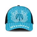 New Zealand Mesh Trucker Cap Fire Basketball Maori Tribal Sky Blue - Aussie Hoodie